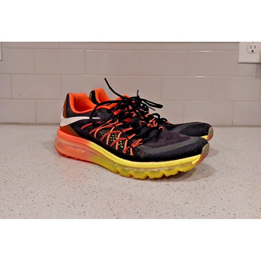 Nike Air Max 2015 Black Crimson Volt Shoes Size 12 698902-004